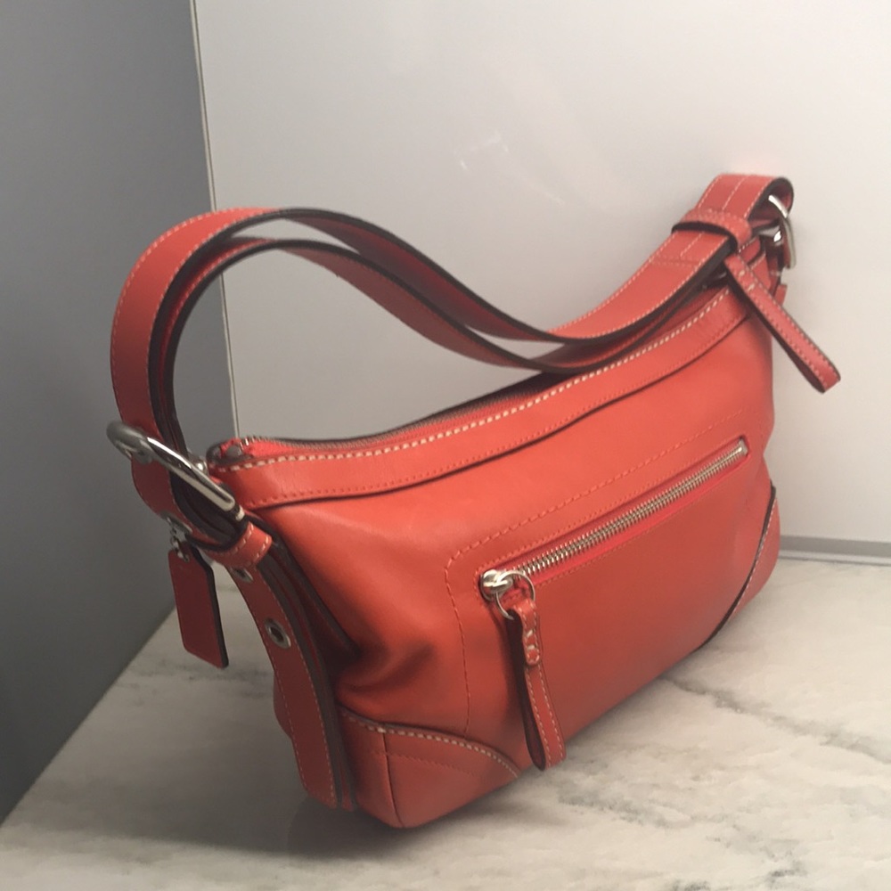Coach New York East West Salmon colored Satchel - Picture 6 of 10